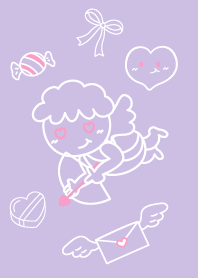 Pastel Valentine's day doodle.