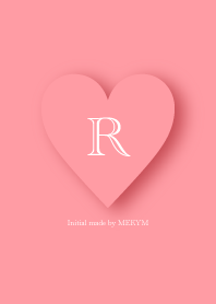 Heart Initial Pink -R-
