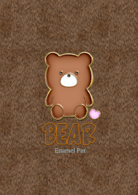Bear Enameled Pin & Fur 70