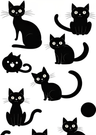 超可愛 黑貓貓 Q980I