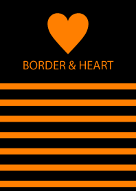 BORDER & HEART-Vividorange-