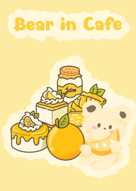 Bear in Cafe - Yellow