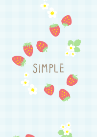 Strawberry and flower check from Japan