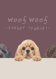 Woof Woof-Cocker Spaniel-DUSTY ROSE