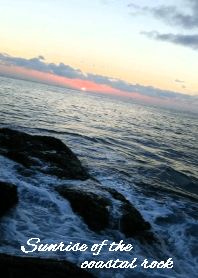 Sunrise of the coastal rock.