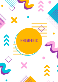 Geometric Circle Colorful White