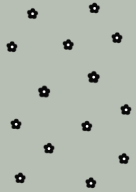 flower pattern(JP)blackgreen