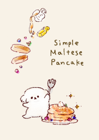 シンプル マルチーズ パンケーキ