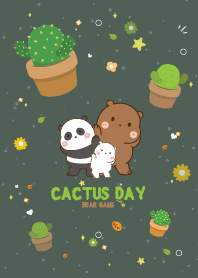 Three Bears Cactus Day Kawaii
