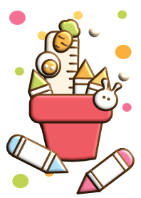 mini colorful crayon 3D 6