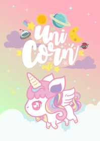 Unicorn Cute Galaxy Peach