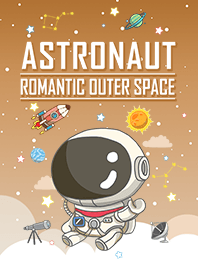 moon astronaut galaxy Gradient Milk Tea
