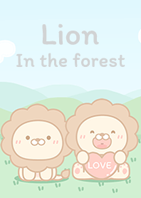 Happy lion in the forest!