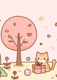 Cute fat cat round body n.17