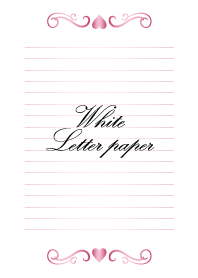 White Letter paper *GLOSSYPINK*