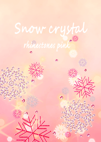 Snow crystal rhinestones pink