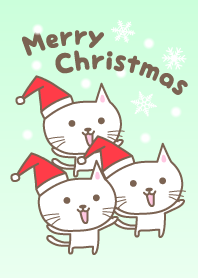 可愛的貓的聖誕主題