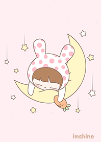 Lovely pink rabbit girl dream