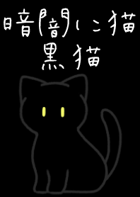 暗闇に猫【黒猫】