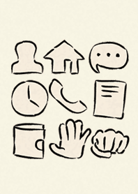 シンプルな毛筆の着せかえ#水彩タッチ