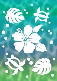 幸運のホヌ（ウミガメ）ハワイ