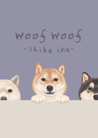 Woof Woof - Shiba inu - DUSTY PURPLE