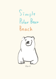 simple Polar Bear -Beach-