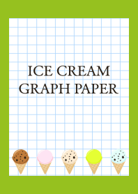 ICE CREAM GRAPH PAPER-LEAF GREEN