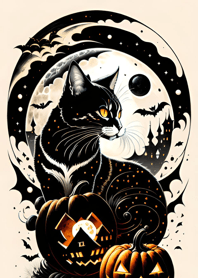 halloween cat CFC354