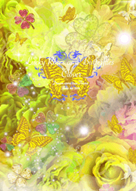 Lucky gold Rose and Butterflies2
