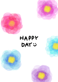 Colorful watercolor flower patterns5 J