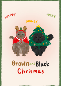 Brown & Black cat x Christmas