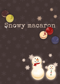 [改] マカロン雪だるま + チョコ