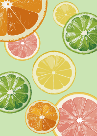 Delicious looking fruits light green