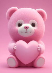 Little bear hugs heart