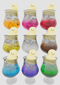 クリームソーダ[スノーマン][カラフル]