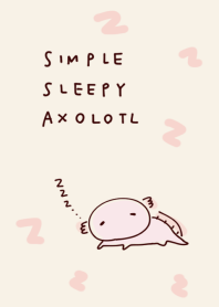 Simple sleepy axolotl