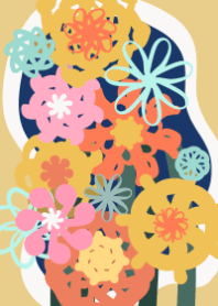 Tropical colorful flower