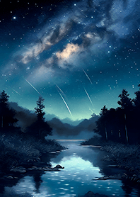 Beautiful starry night view#2974