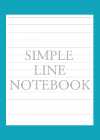 SIMPLE GRAY LINE NOTEBOOK/VIRIDIAN