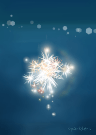 night sky and Japanese sparklers