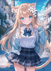 超萌の可愛貓學生❤