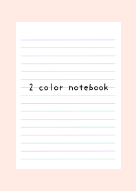 2 COLOR NOTEBOOKj-PURPLE&GREEN-LIGHTPINK