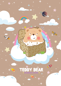 Teddy Bears Rainbow Cloud Brown