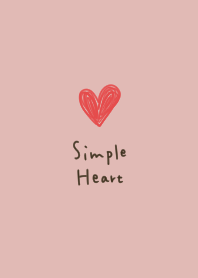 Pink Beige Heart. simple.
