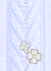 Wish come true,Blue Knit & Clover.
