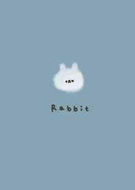 Blue beige. Bunny. Fluffy.
