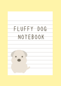FLUFFY DOG NOTEBOOK/LIGHT YELLOW