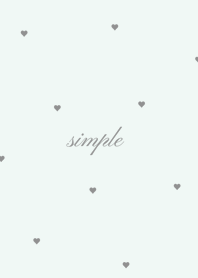 Minimal Heart Pattern | mint ash gray.