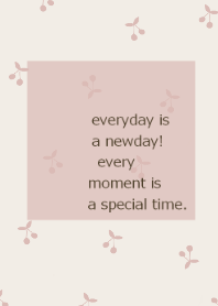 cherry pattern /beigepink